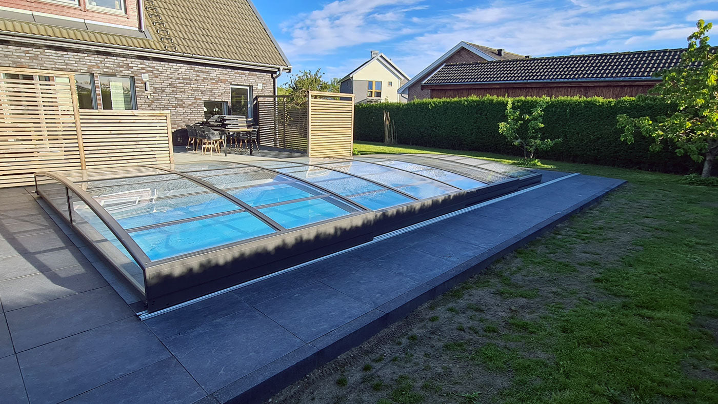 Pool Roof Sydney 3×5 (Single Rail, Anthracite)