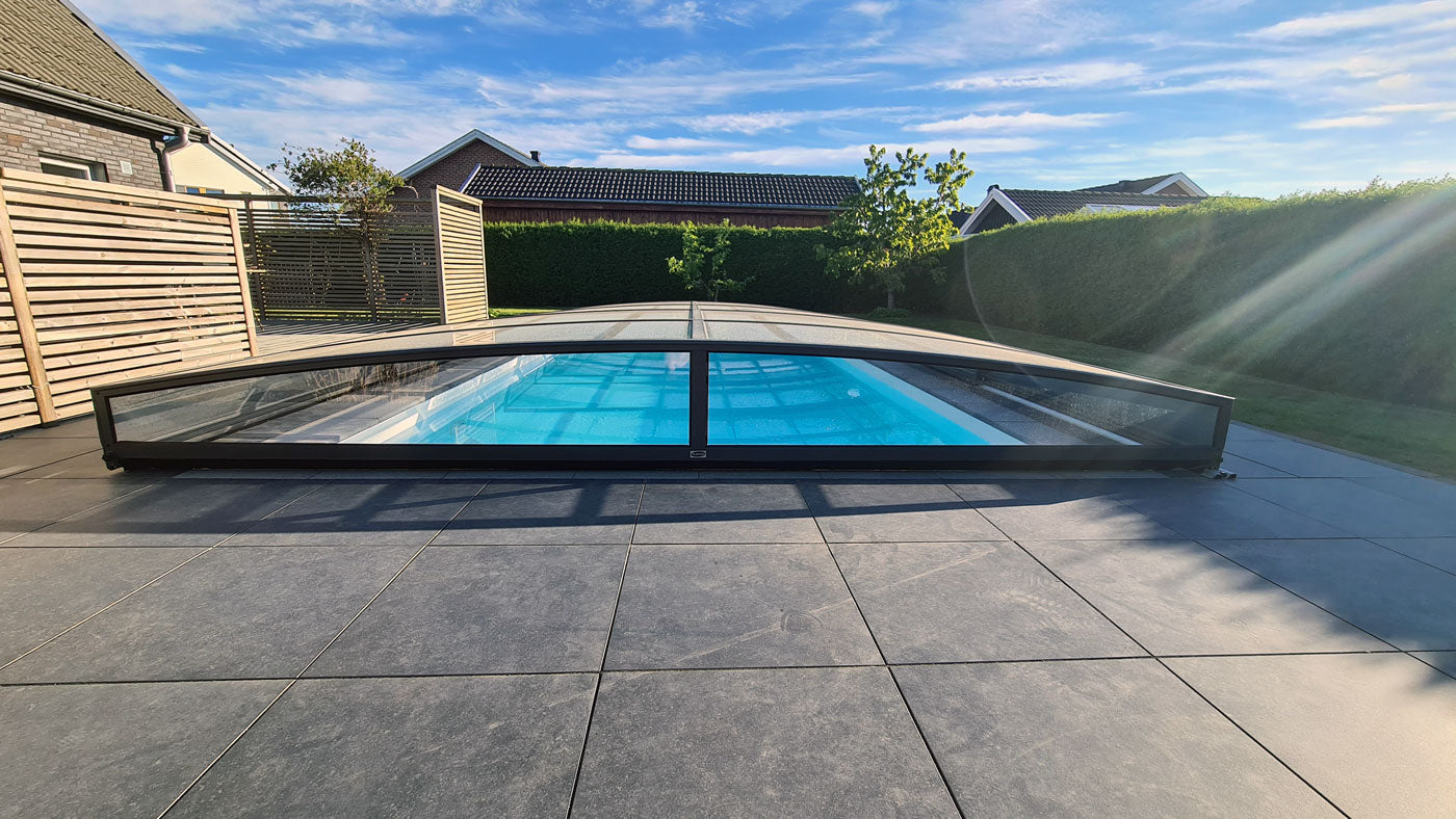 Pool Roof Sydney 4.5×8 (Single Rail, Anthracite)