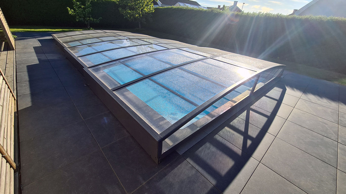 Pool Roof Sydney 4×8 (Single Rail, Anthracite)