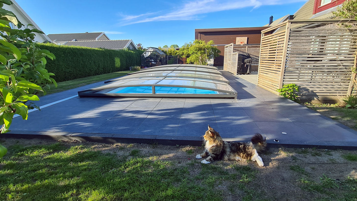 Pool Roof Sydney 4.5×8 (Single Rail, Anthracite)