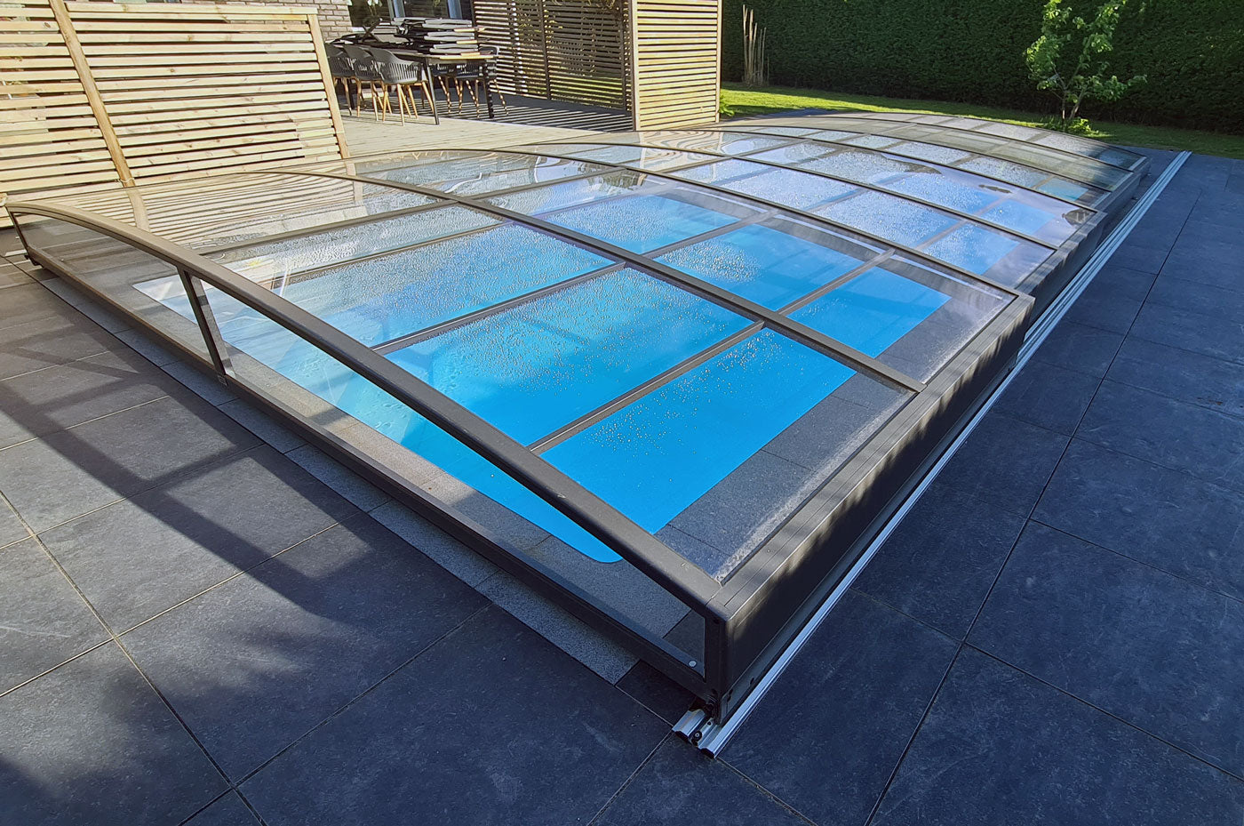 Pool Roof Sydney 3×6 (Single Rail, Anthracite)