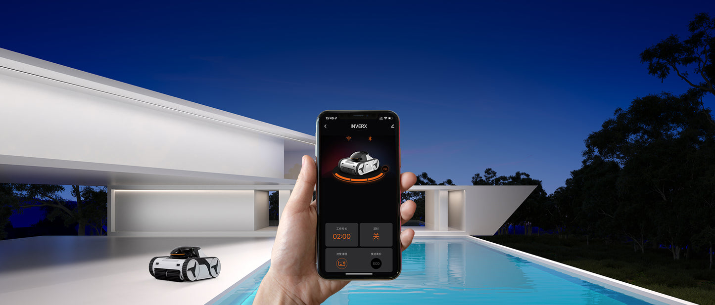 Pool Robot XWarrior InverX X60 AI wireless wall and base