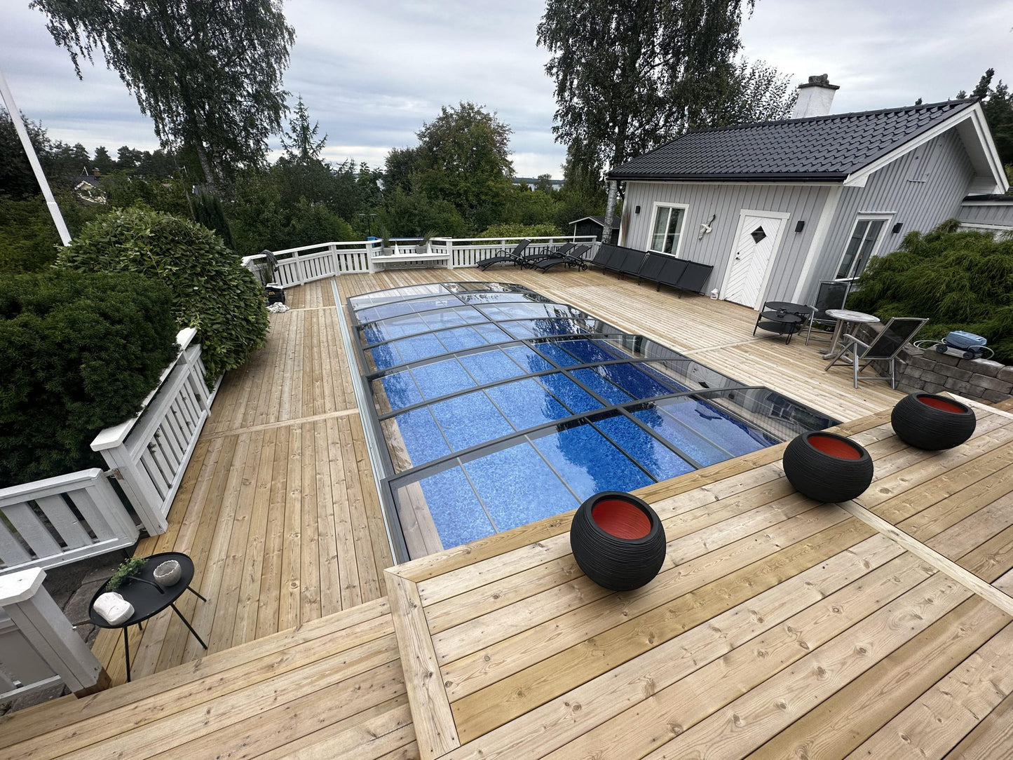 Pool Roof Sydney 3×5 (Single Rail, Anthracite)