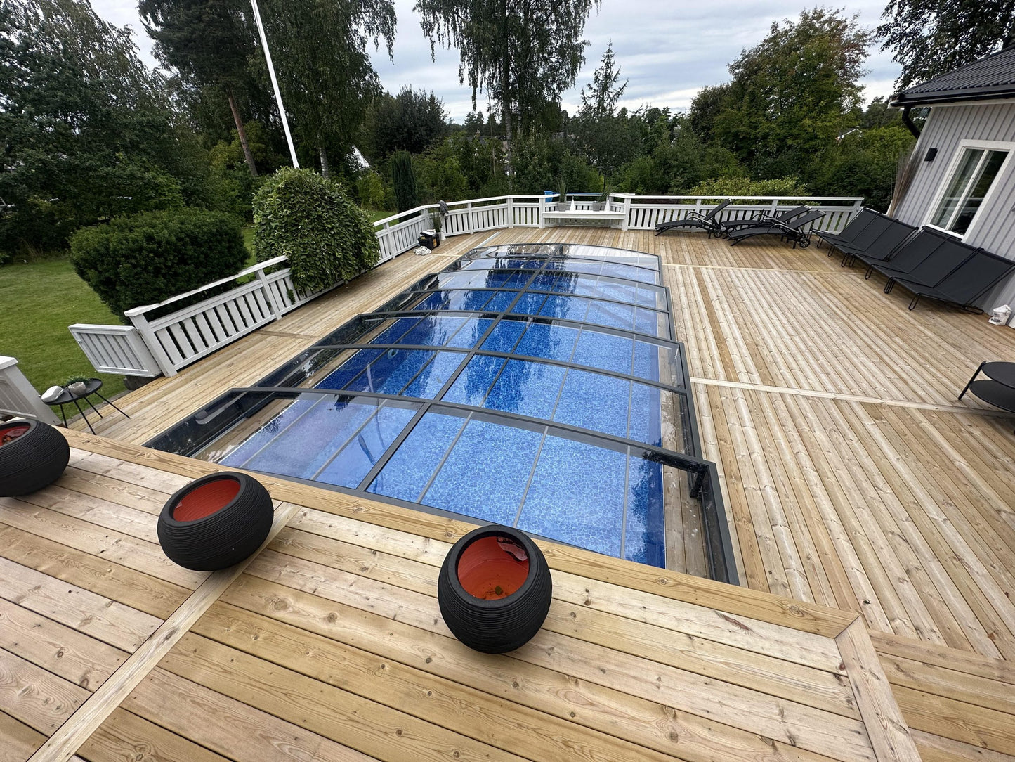 Pool Roof Sydney 3.5×3.5 (Single Rail, Anthracite)