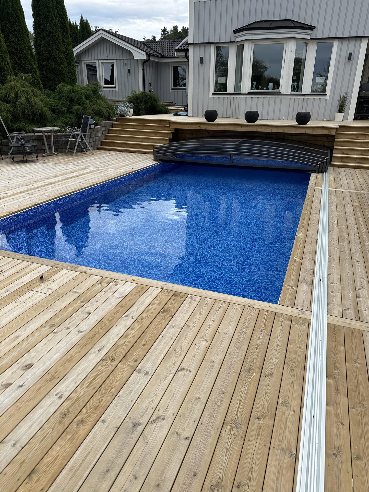 Pool Roof Sydney 3×5 (Single Rail, Anthracite)