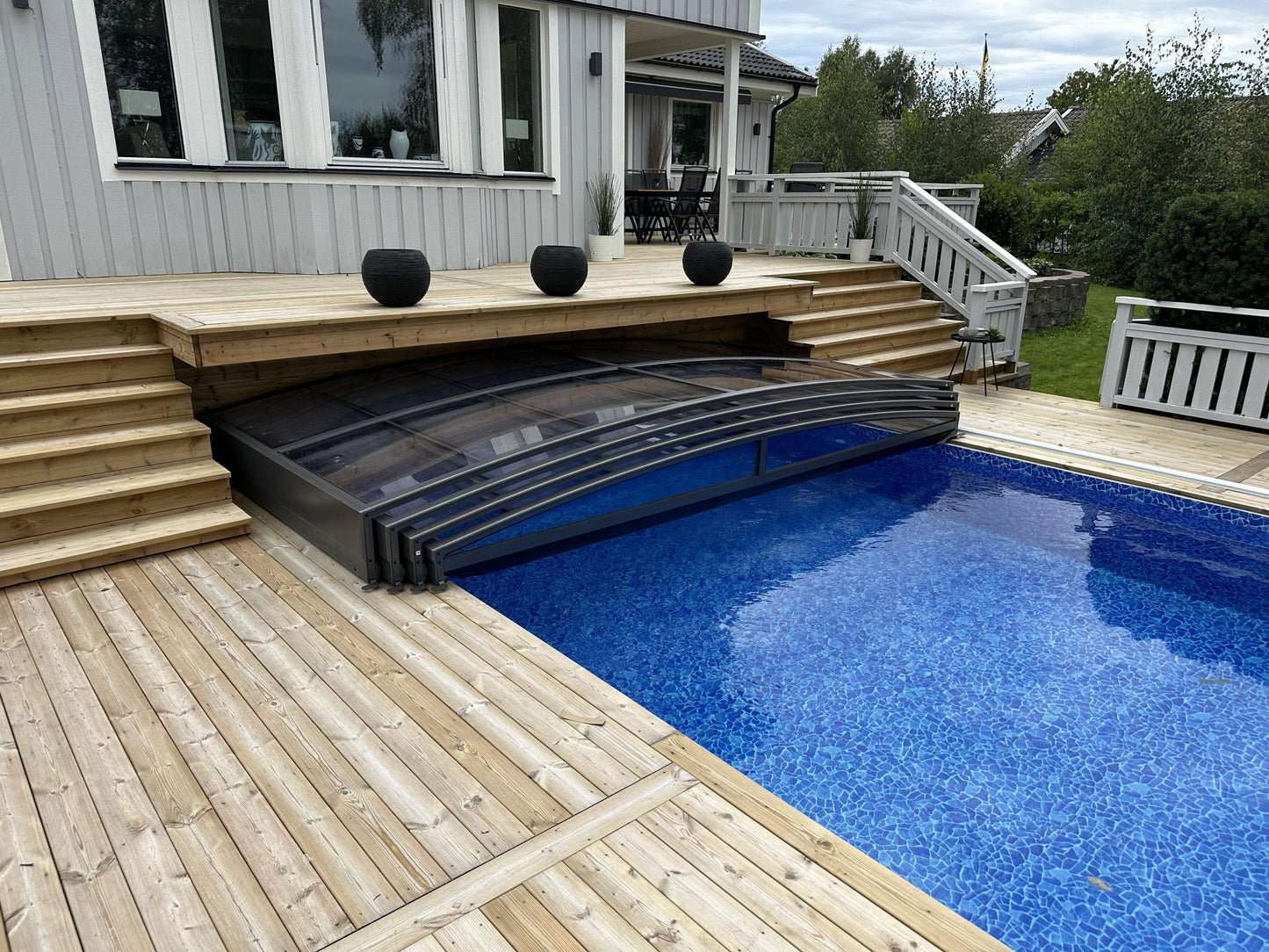 Pool Roof Sydney 4×8 (Single Rail, Anthracite)