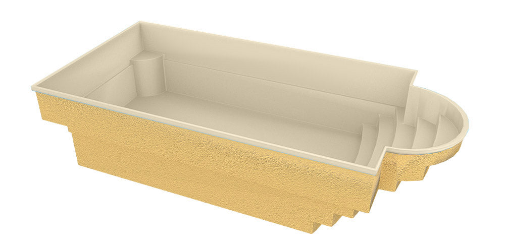 Glasfiberpool Aves 705 7.05 m x 3.20 m x 1.55 m