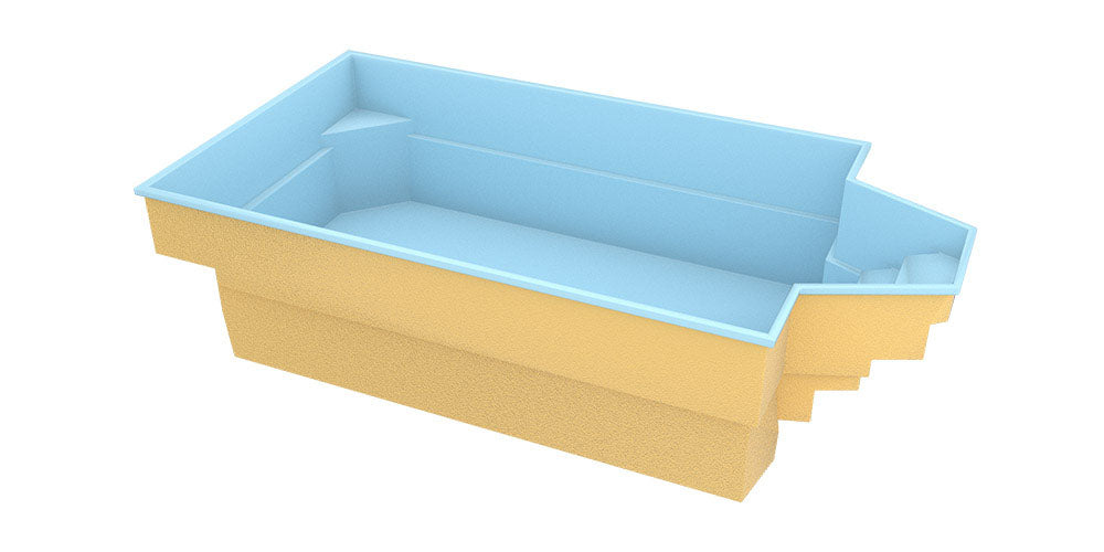 Glasfiberpool Grenada 700 7.00m x 3.00m x 1.52m