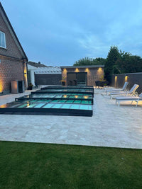 Pool Roof ICON KIT S1 3×6 (clear glass, side door, single track, anthracite)