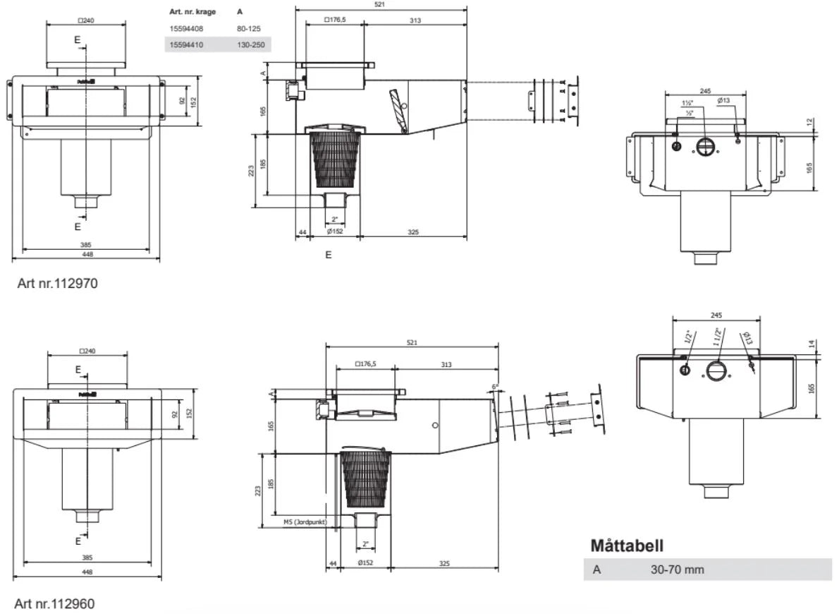 Pahlen Overflow Classic Wide 385 for liner pool