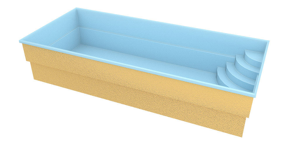 Glasfiberpool Papeete 700 7.00 m x 3.50 m x 1.50 m