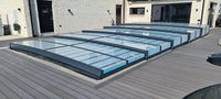 Pool roof ICON 4×10 without frame clear plastic anthracite