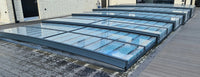 Pool roof ICON 4×10 without frame clear plastic anthracite
