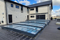 Pool roof ICON 4×10 without frame clear plastic anthracite