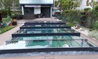 Pool roof ICON 4×10 without frame clear plastic anthracite