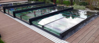 Pool roof ICON 4×10 without frame clear plastic anthracite