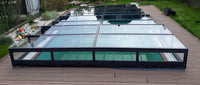 Pool roof ICON 5×10 without frame clear plastic anthracite