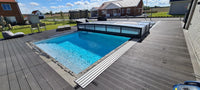 Pool roof ICON 5×10 without frame clear plastic anthracite