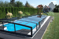 Pool roof Special 3.5×7 without frame Clear plastic side door anthracite