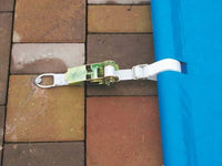 Pool cover with rolling top for 4×8 POOL incl. remote control
