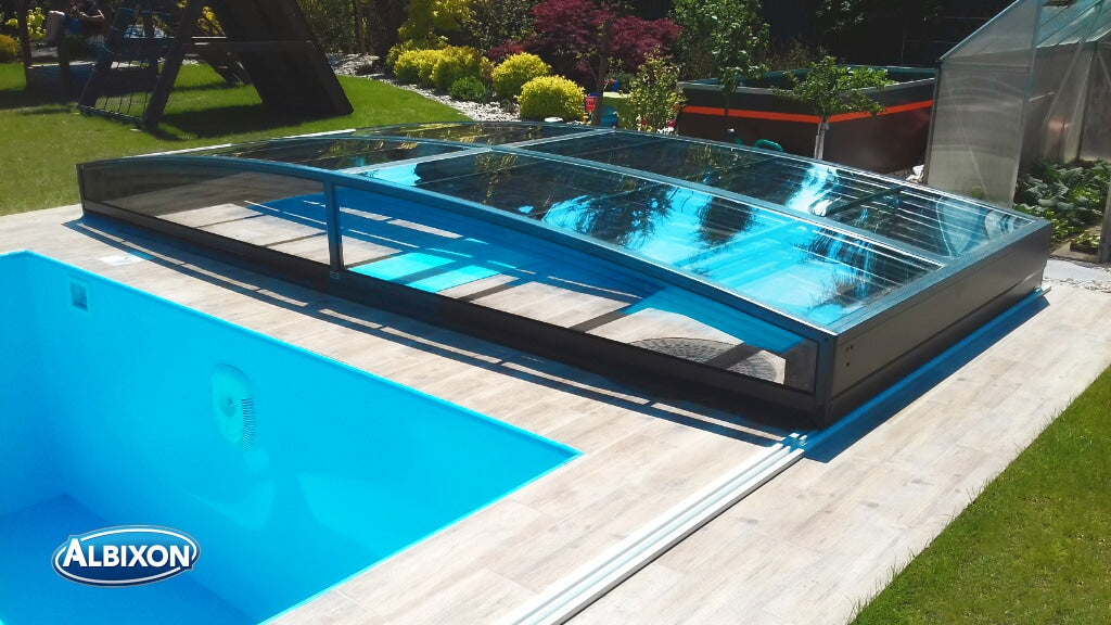 Pool Roof Sydney 3.5×3.5 (Single Rail, Anthracite)