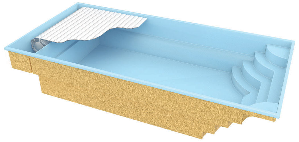 Glasfiberpool Aruba Plus 8.00m x 3.70m x 1.50m