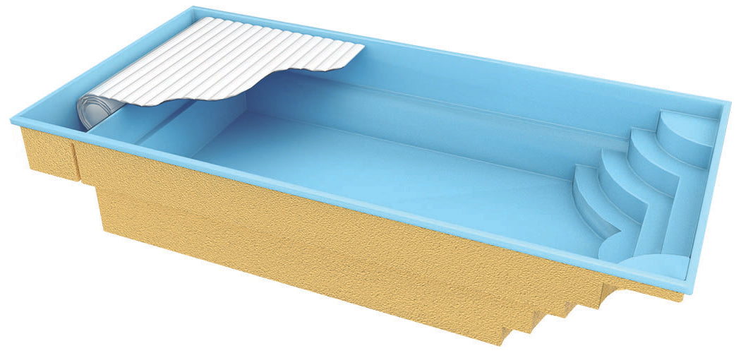 Glasfiberpool Aruba Plus 8.00m x 3.70m x 1.50m