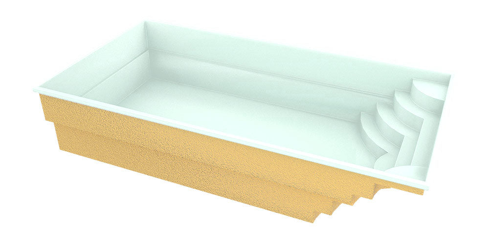 Glasfiberpool Aruba 700 7.20m x 3.70m x 1.50m