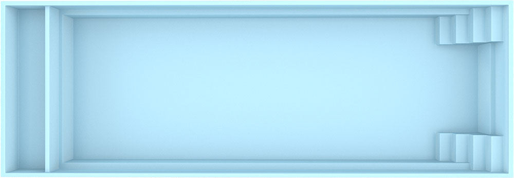 Glasfiberpool Bahama 11 11.10m x 3.75m x 1.50m
