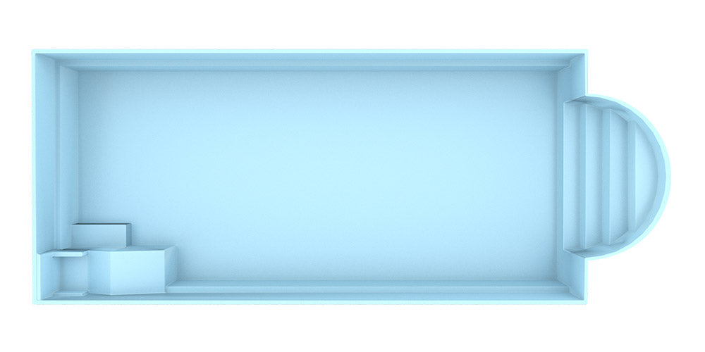 Fiberglass pool Barbados 9.40m x 3.70m x 1.50m