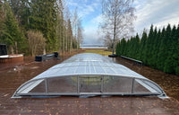 Pool Roof NIVO KIT A 4×8 (clear glass, ELOX, outer door)