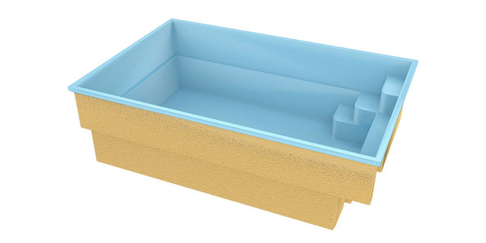 Glasfiberpool Mini Victoria 4.20m x 2.70m x 1.30m