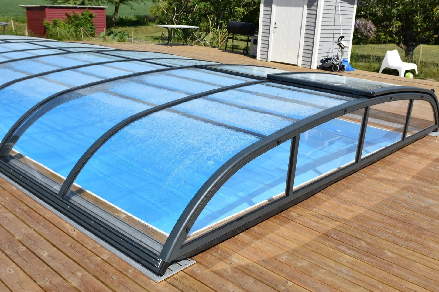 Pool Roof NIVO KIT 750B 3.5×7 (clear glass, side door)