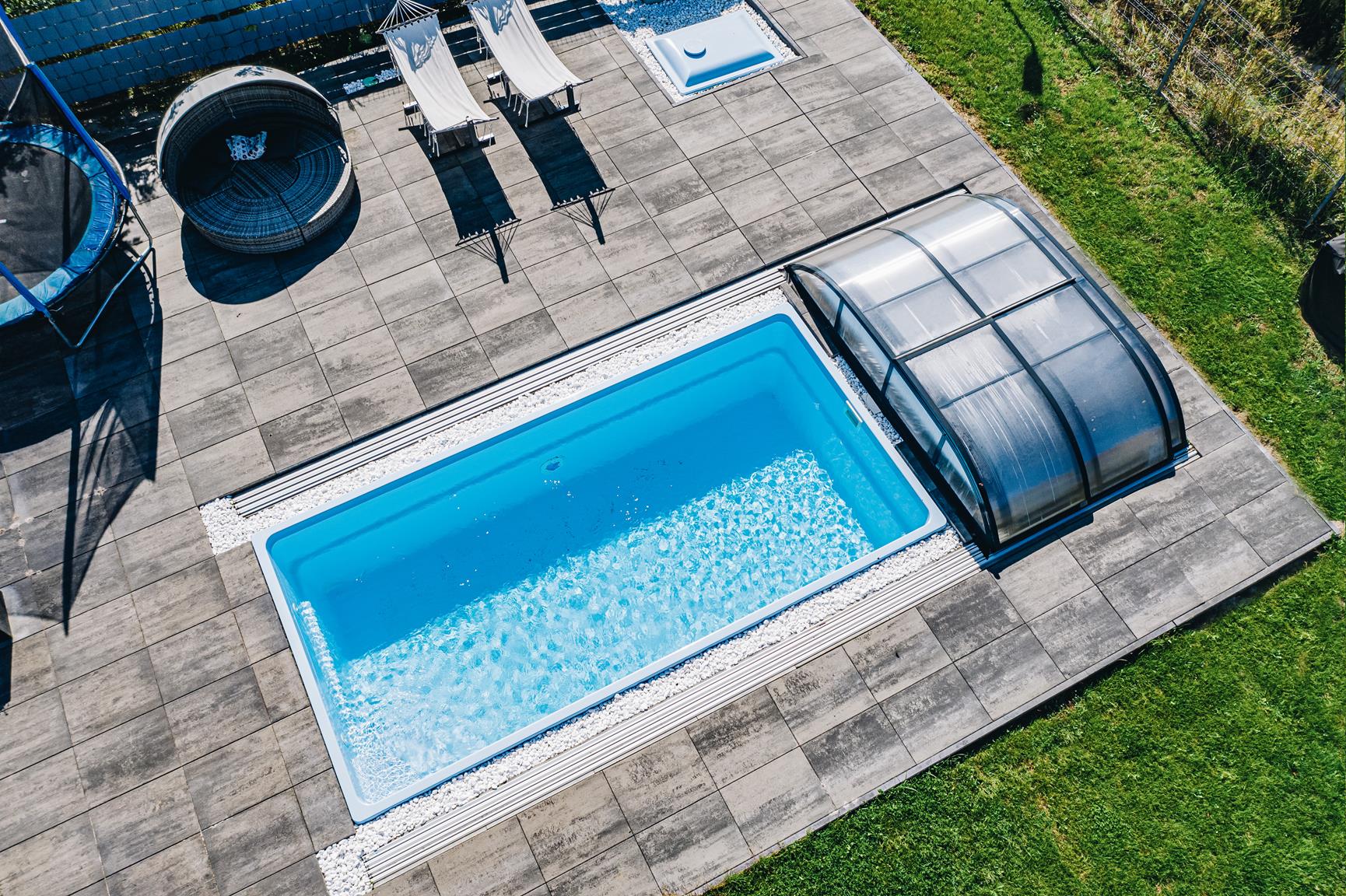 Glasfiberpool Papeete 700 7.00 m x 3.50 m x 1.50 m