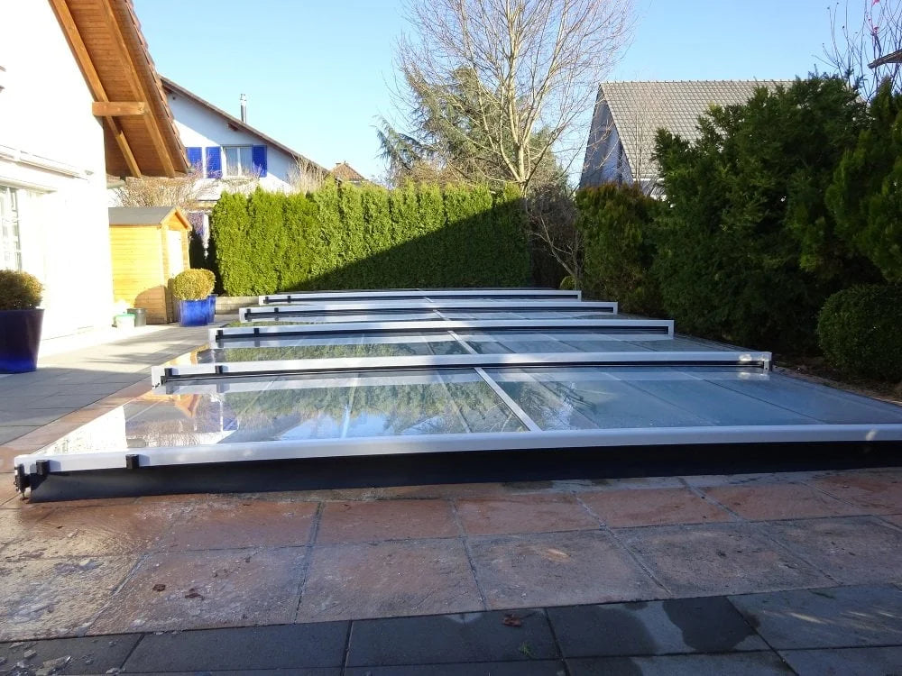 Pool Roof Master PLUS 4×10 Single Rail, 6 mm clear plastic