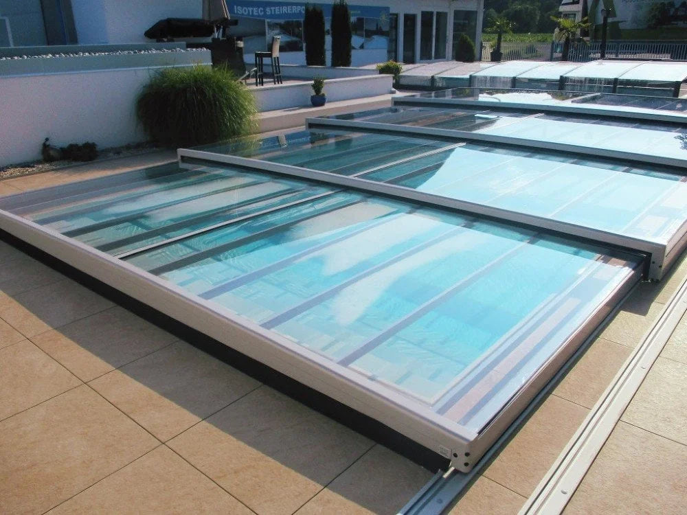 Pool Roof Master PLUS 4×10 Single Rail, 6 mm clear plastic