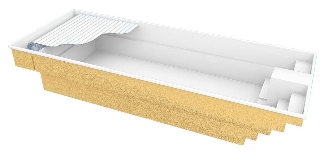 Fiberglass pool Trinidad 9.70m x 3.70m x 1.60m