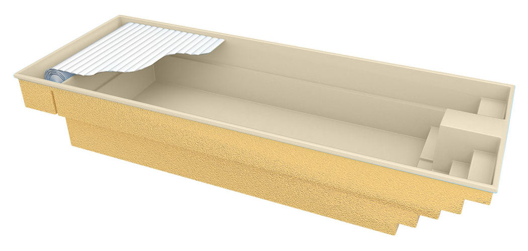 Fiberglass pool Trinidad 9.70m x 3.70m x 1.60m