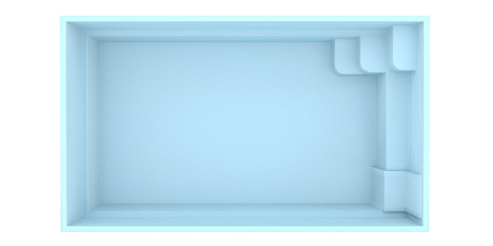 Glasfiberpool Mini Victoria 4.20m x 2.70m x 1.30m